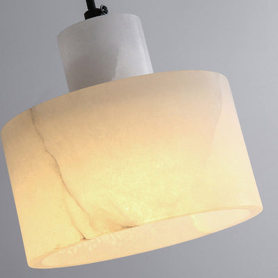 Nordic White Marble Minimalist Pendant Lamp By LumaMarble - OpalDwell