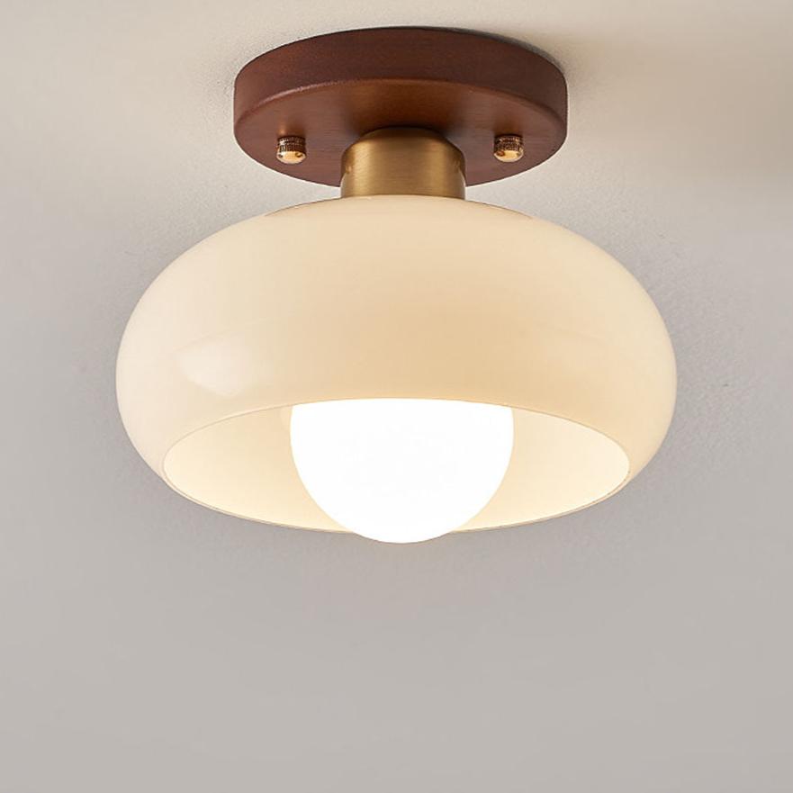 Vintora White Mini Ceiling Lamp In Vintage Style Glow - OpalDwell