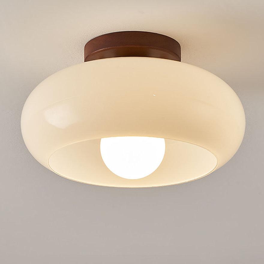 Vintora White Mini Ceiling Lamp In Vintage Style Glow - OpalDwell