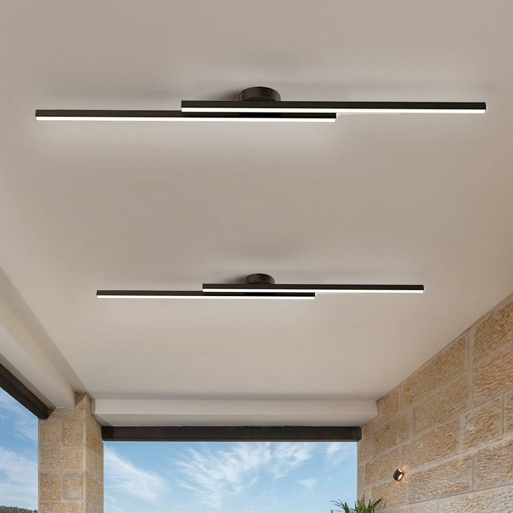 LumenVale Minimalist Aluminum LED Semi Flush Ceiling Light For Living Rooms OpalDwell