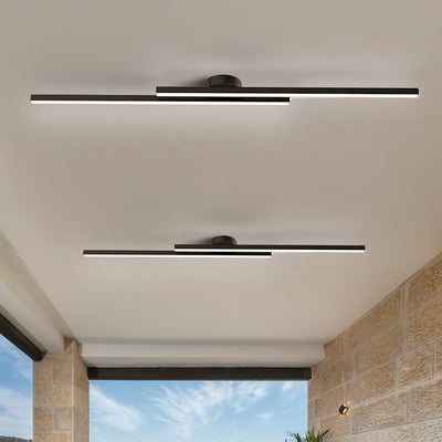 LumenVale Minimalist Aluminum LED Semi Flush Ceiling Light For Living Rooms OpalDwell
