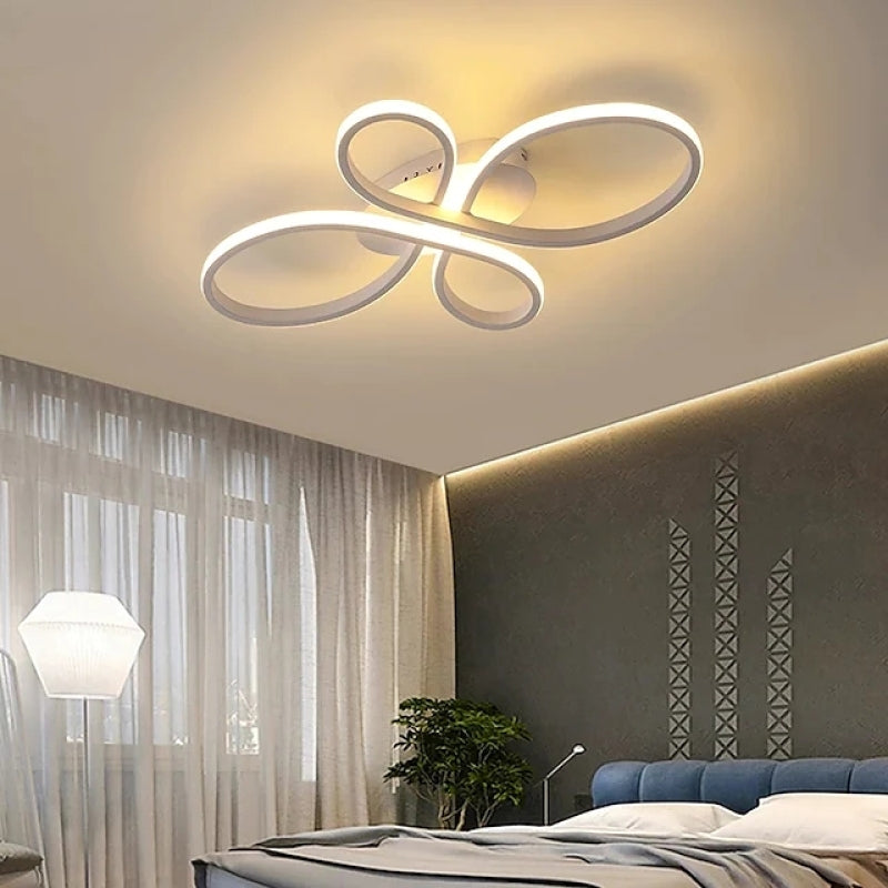 LumaNova Multi-Ring LED Ceiling Light With Dimmer For Living Rooms - OpalDwell