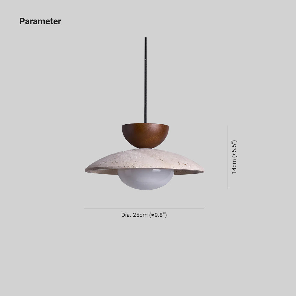Aurea Travertine Pendant Lights for Dining and Hallways - OpalDwell
