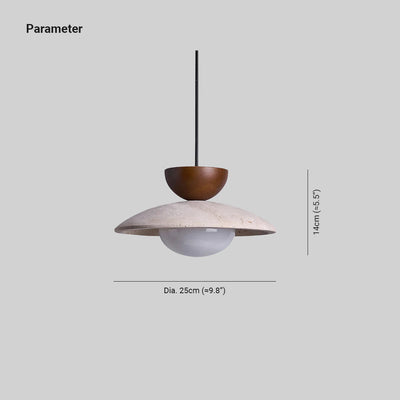 Aurea Travertine Pendant Lights for Dining and Hallways - OpalDwell