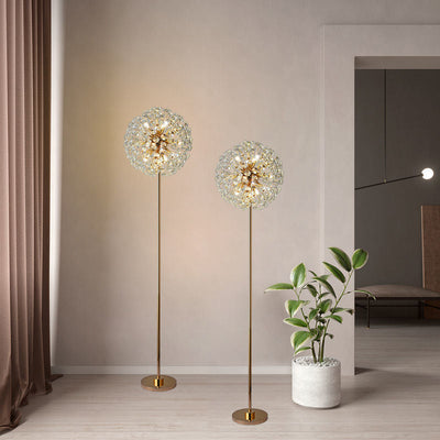 Meadow Bloom Crystal Floor Lamp With Luxury Gold Finish OpalDwell