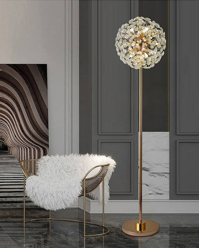 Meadow Bloom Crystal Floor Lamp With Luxury Gold Finish OpalDwell