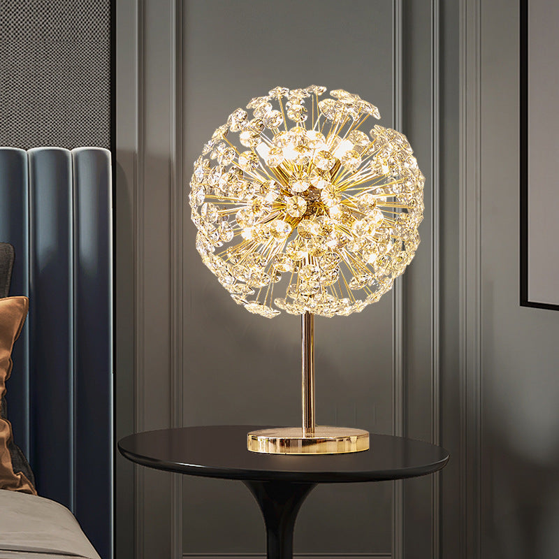 Petal Crystal Table Lamp Luxury Modern Bedside Light - OpalDwell