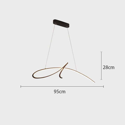 CirroNova | Modern Strip Pendant Light For Living Room - OpalDwell