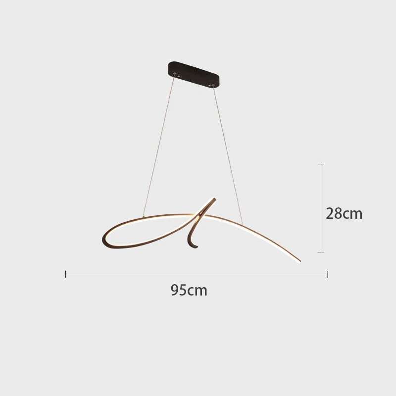 CirroNova | Modern Strip Pendant Light For Living Room - OpalDwell
