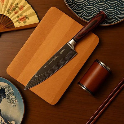 Nira 7-Piece High-Carbon Steel Knife Set, Rosewood Handles - OpalDwell