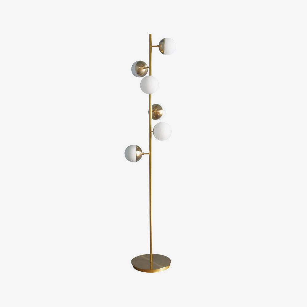 LunaraGlow LED Boomlamp - Mid-Century Glass Sphere Lamp - OpalDwell