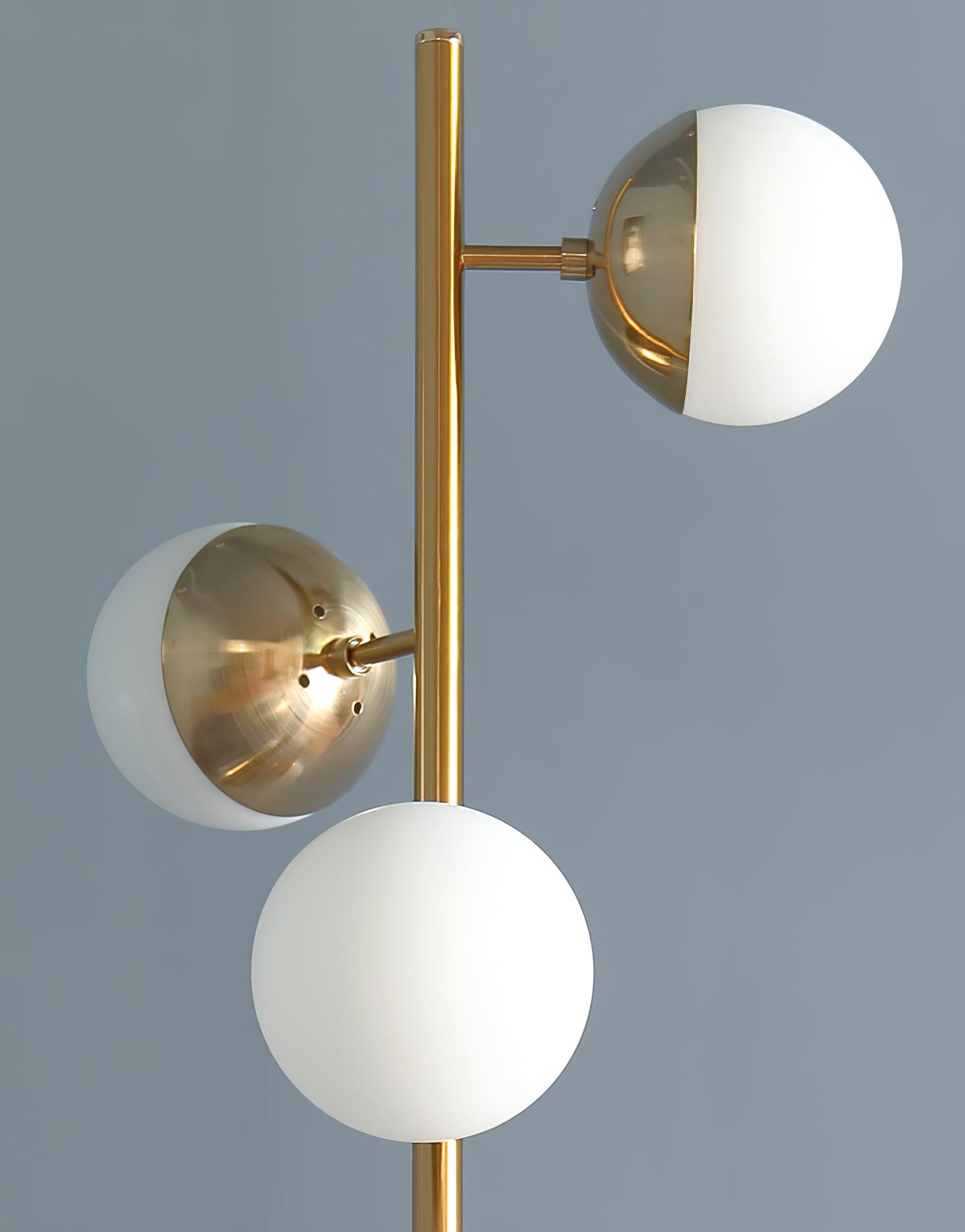 LunaraGlow LED Boomlamp - Mid-Century Glass Sphere Lamp - OpalDwell