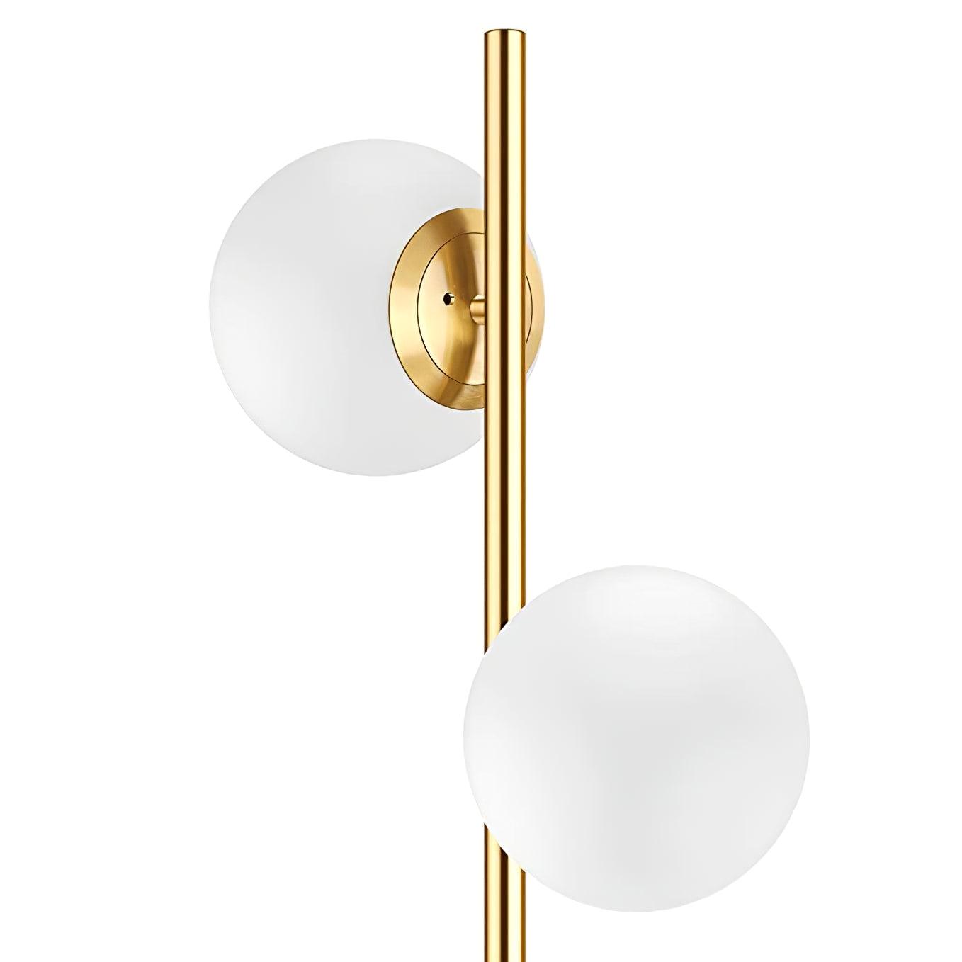 LunaraGlow LED Boomlamp - Mid-Century Glass Sphere Lamp - OpalDwell