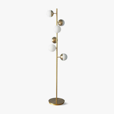LunaraGlow LED Boomlamp - Mid-Century Glass Sphere Lamp - OpalDwell