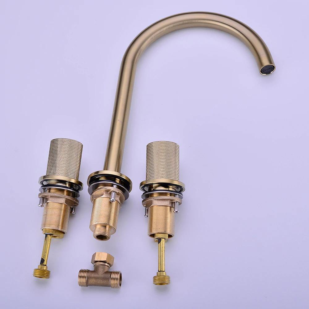Caelis Dual-Handle Basin Faucet With Honeycomb Spout OpalDwell