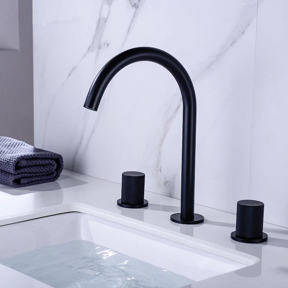 Caelis Dual-Handle Basin Faucet With Honeycomb Spout OpalDwell