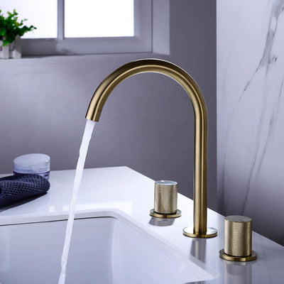 Caelis Dual-Handle Basin Faucet With Honeycomb Spout OpalDwell
