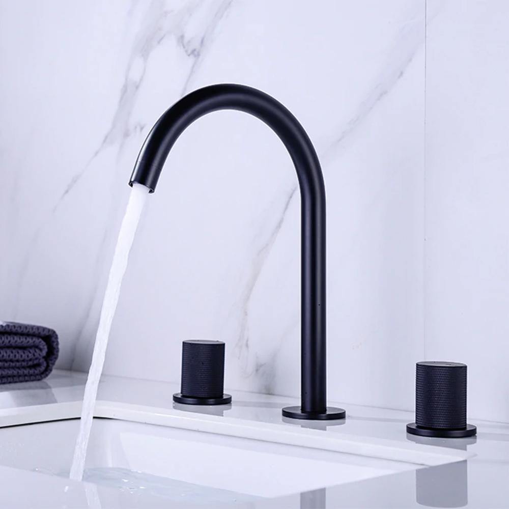 Caelis Dual-Handle Basin Faucet With Honeycomb Spout OpalDwell