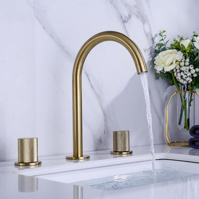 Caelis Dual-Handle Basin Faucet With Honeycomb Spout OpalDwell