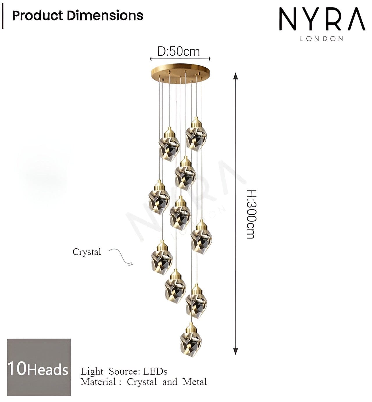 Liora | Crystal Chandelier - OpalDwell