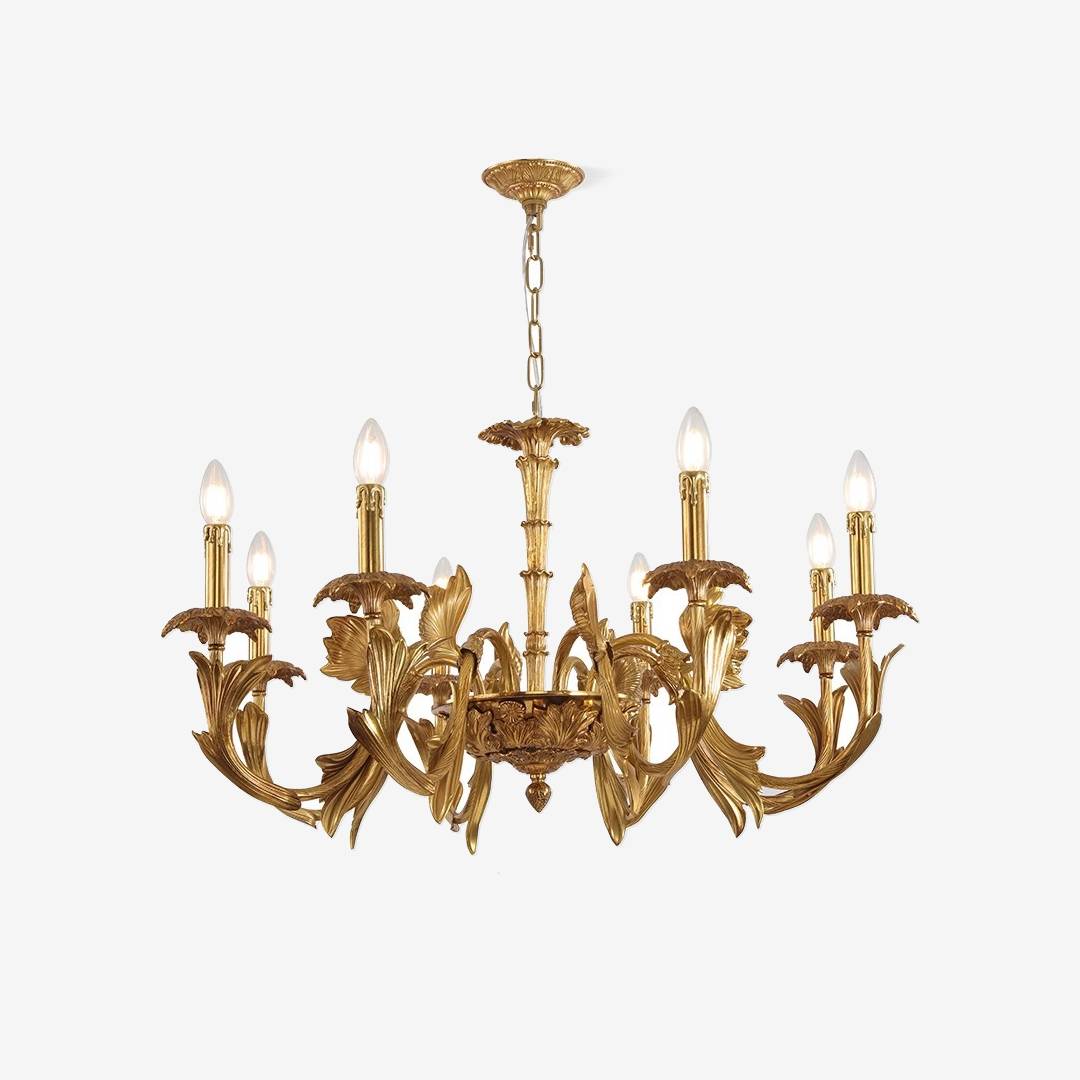 Vintage Style Chandelier Gold Ceiling Light for Dining and Living Spaces OpalDwell