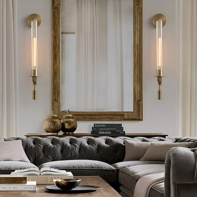 Aetheris Glass Wall Lamp for Elegant Ambient LED Lighting - OpalDwell