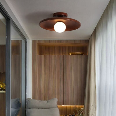 Hearthwood Rustic Graceful LED Flush Mount Ceiling Light Fixture OpalDwell