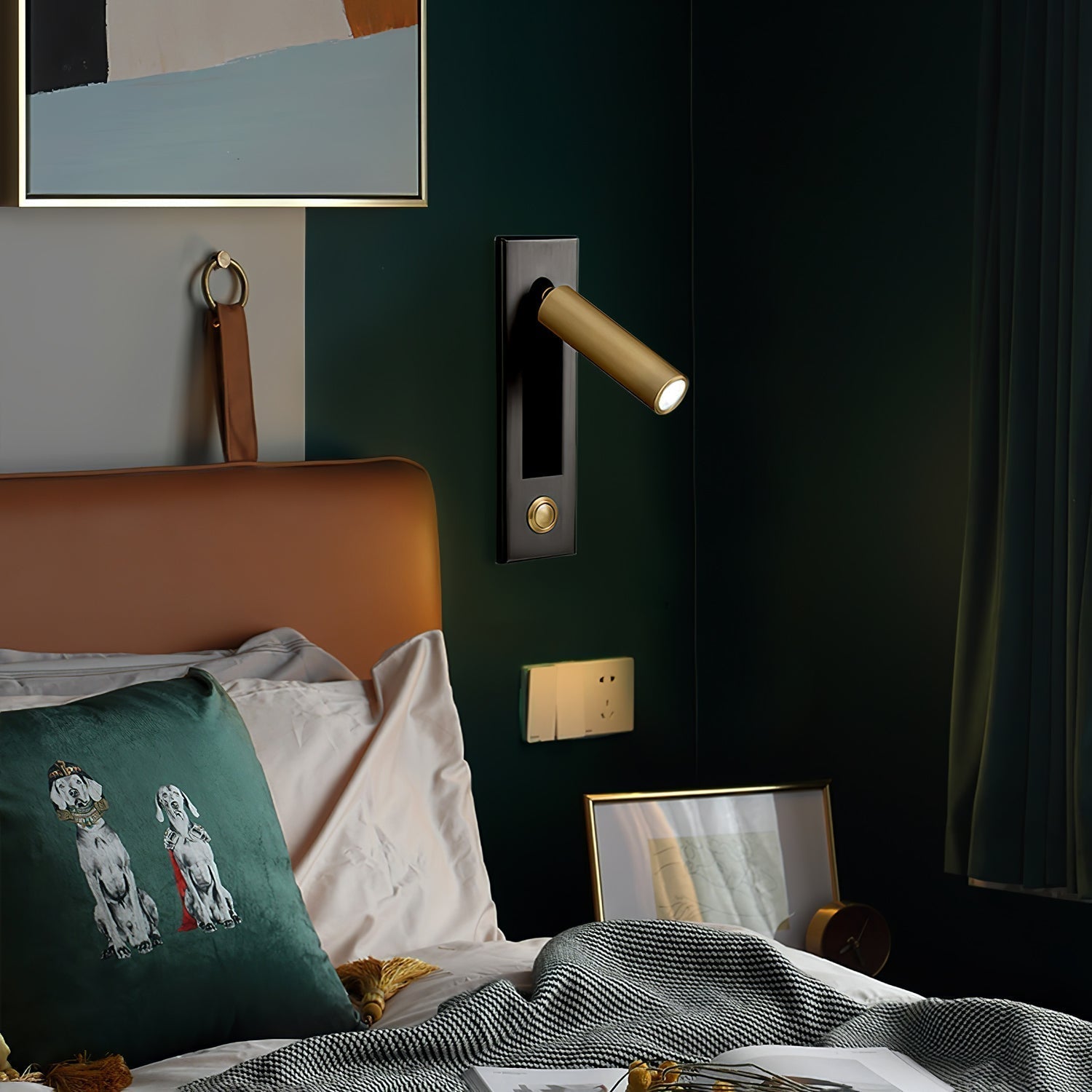 VeraLume Wall-Flush Bedside Sconce With Reading Light - OpalDwell
