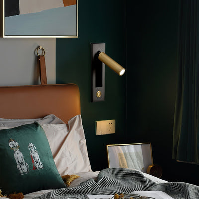 VeraLume Wall-Flush Bedside Sconce With Reading Light - OpalDwell