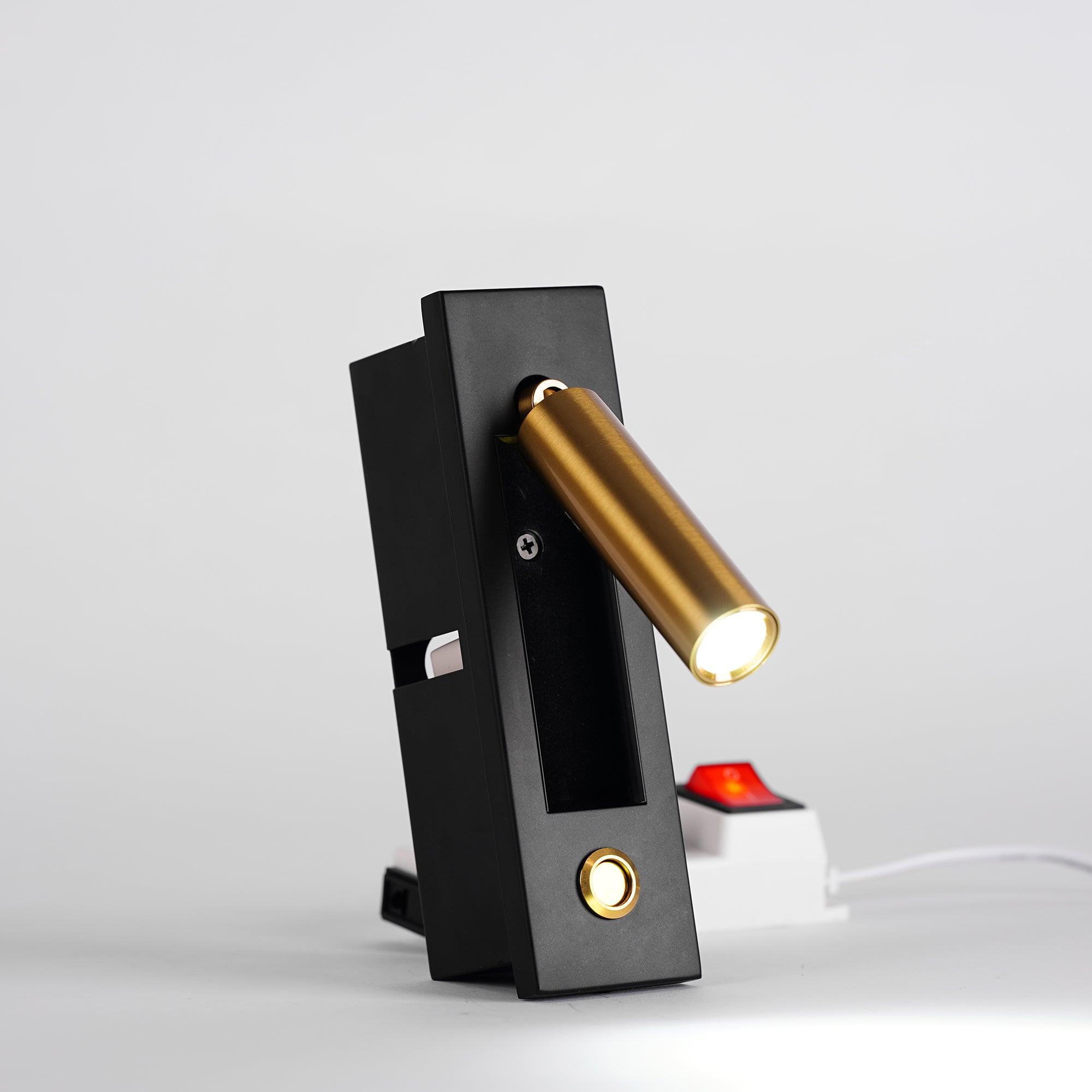VeraLume Wall-Flush Bedside Sconce With Reading Light - OpalDwell