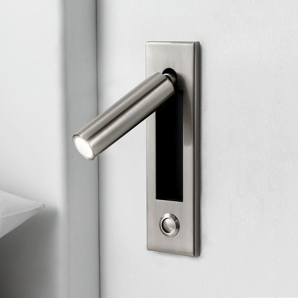 VeraLume Wall-Flush Bedside Sconce With Reading Light - OpalDwell