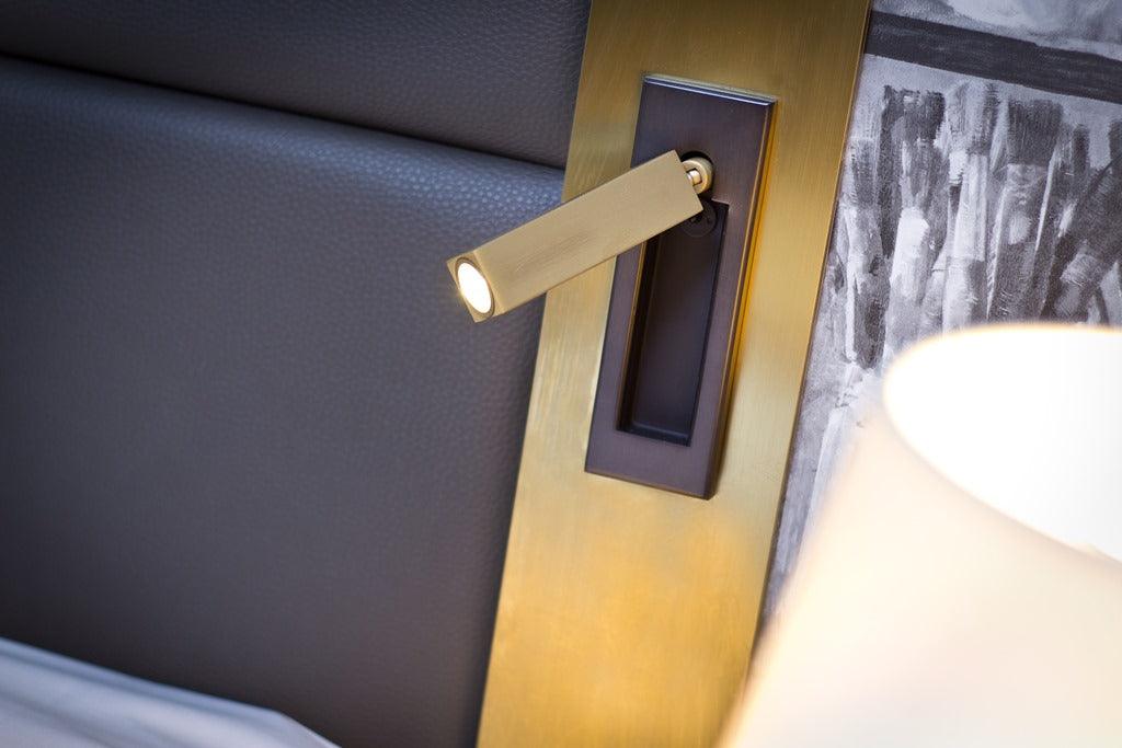 VeraLume Wall-Flush Bedside Sconce With Reading Light - OpalDwell