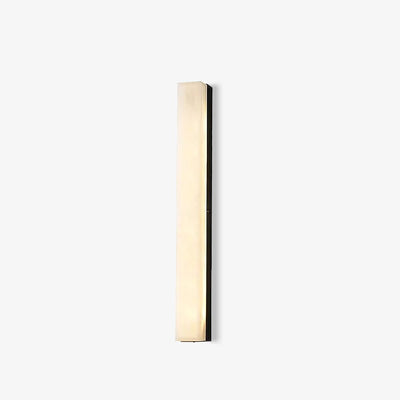 Lyra Brass Alabaster Wall Lamp Modern Vertical for Bedroom - OpalDwell