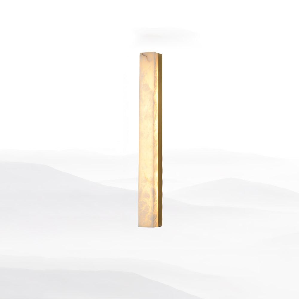 Lyra Brass Alabaster Wall Lamp Modern Vertical for Bedroom - OpalDwell