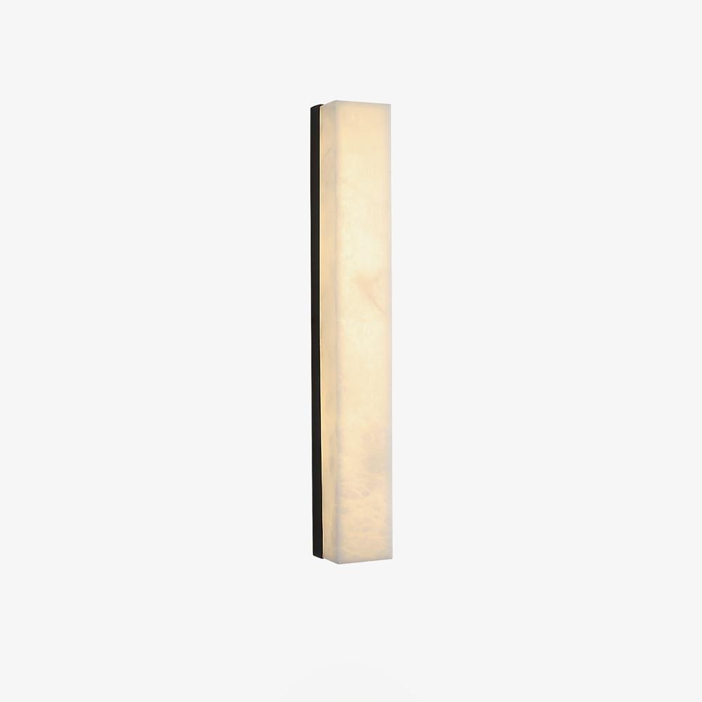 Lyra Brass Alabaster Wall Lamp Modern Vertical for Bedroom - OpalDwell