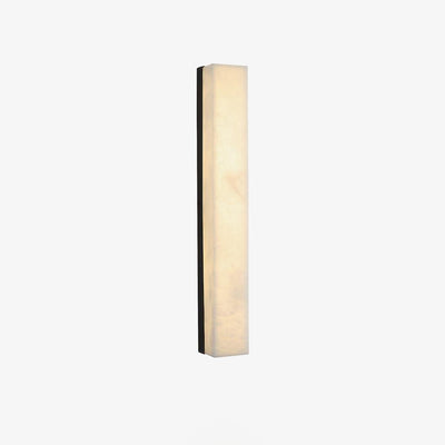 Lyra Brass Alabaster Wall Lamp Modern Vertical for Bedroom - OpalDwell