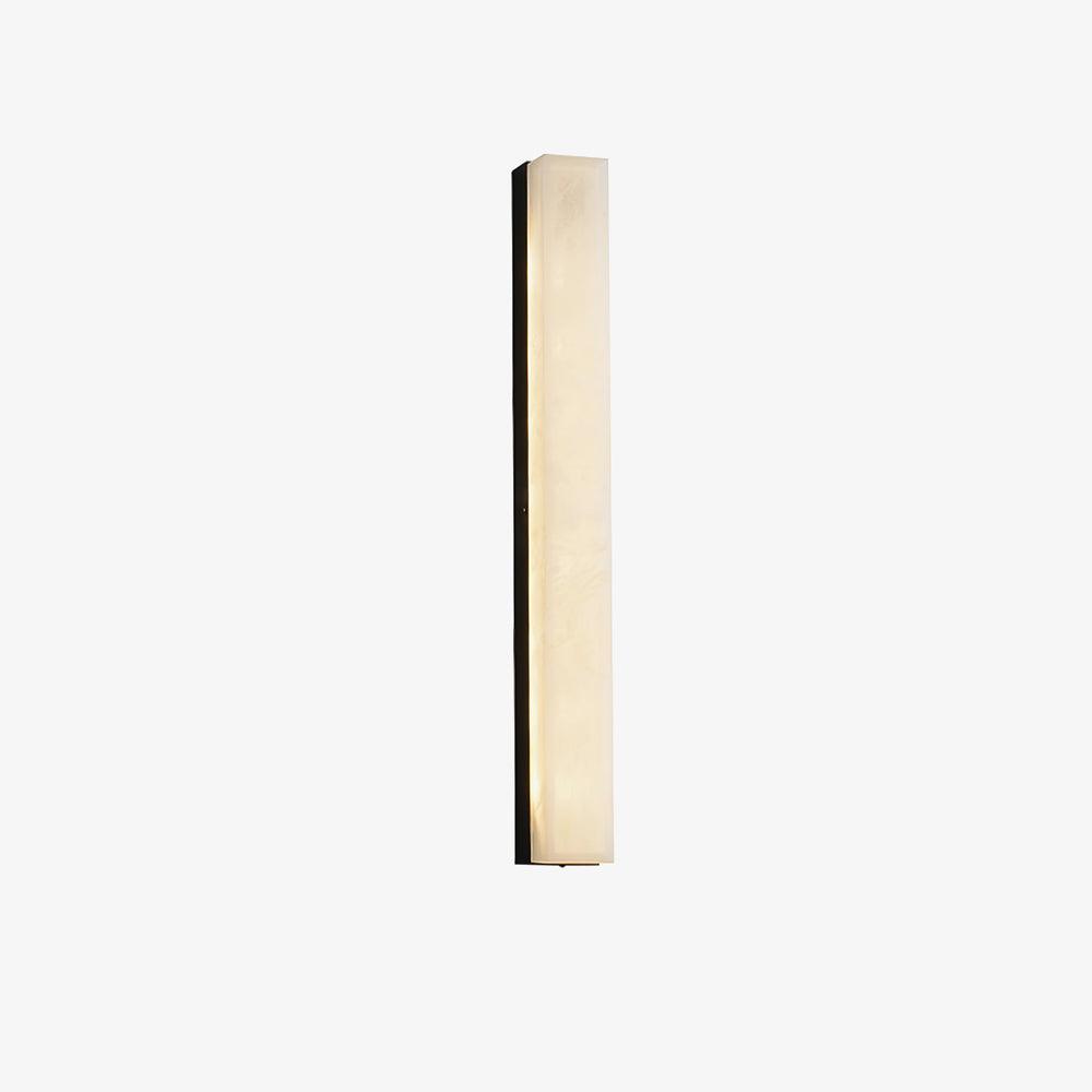 Lyra Brass Alabaster Wall Lamp Modern Vertical for Bedroom - OpalDwell