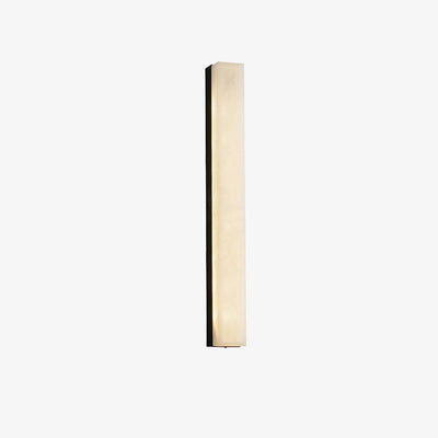 Lyra Brass Alabaster Wall Lamp Modern Vertical for Bedroom - OpalDwell