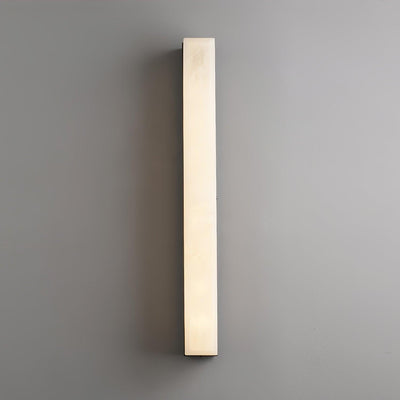 Lyra Brass Alabaster Wall Lamp Modern Vertical for Bedroom - OpalDwell