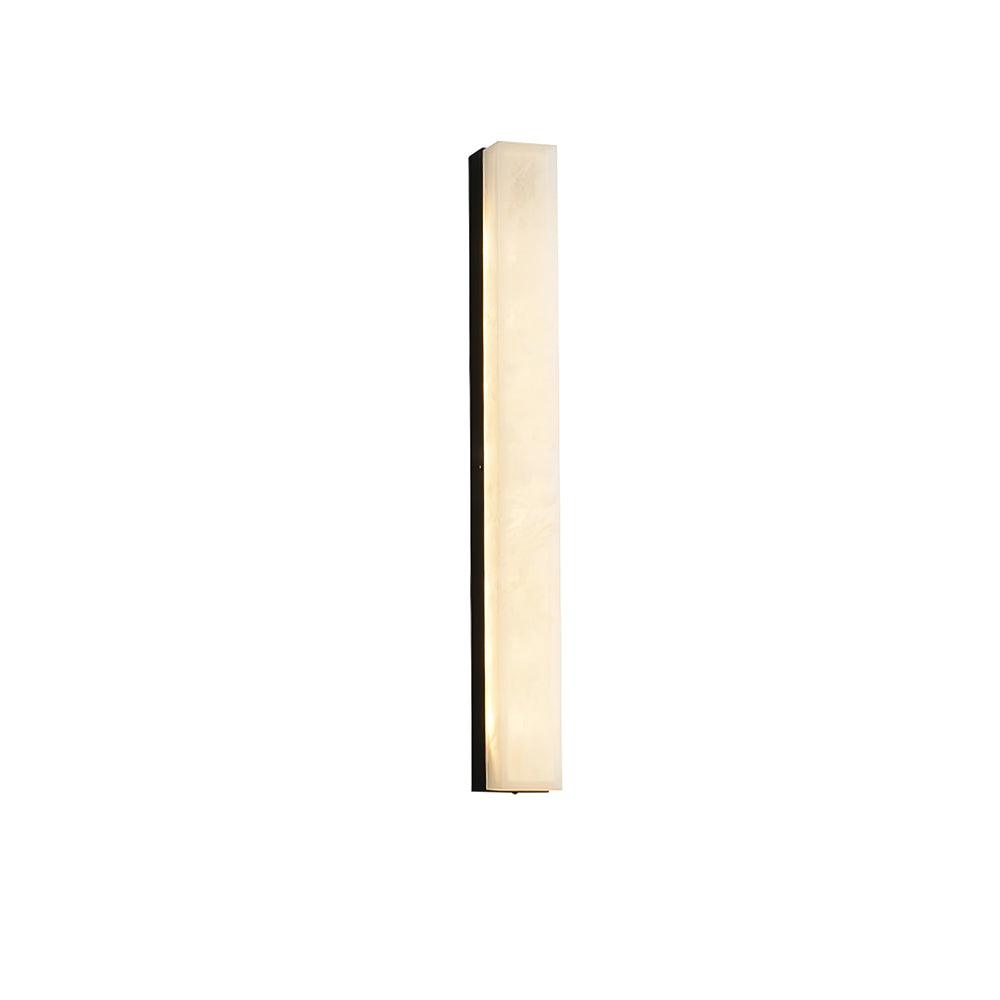 Lyra Brass Alabaster Wall Lamp Modern Vertical for Bedroom - OpalDwell