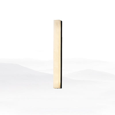 Lyra Brass Alabaster Wall Lamp Modern Vertical for Bedroom - OpalDwell