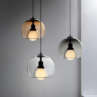 Lumeza | Minimalist Glass and Metal Pendant Lamp for Homes - OpalDwell