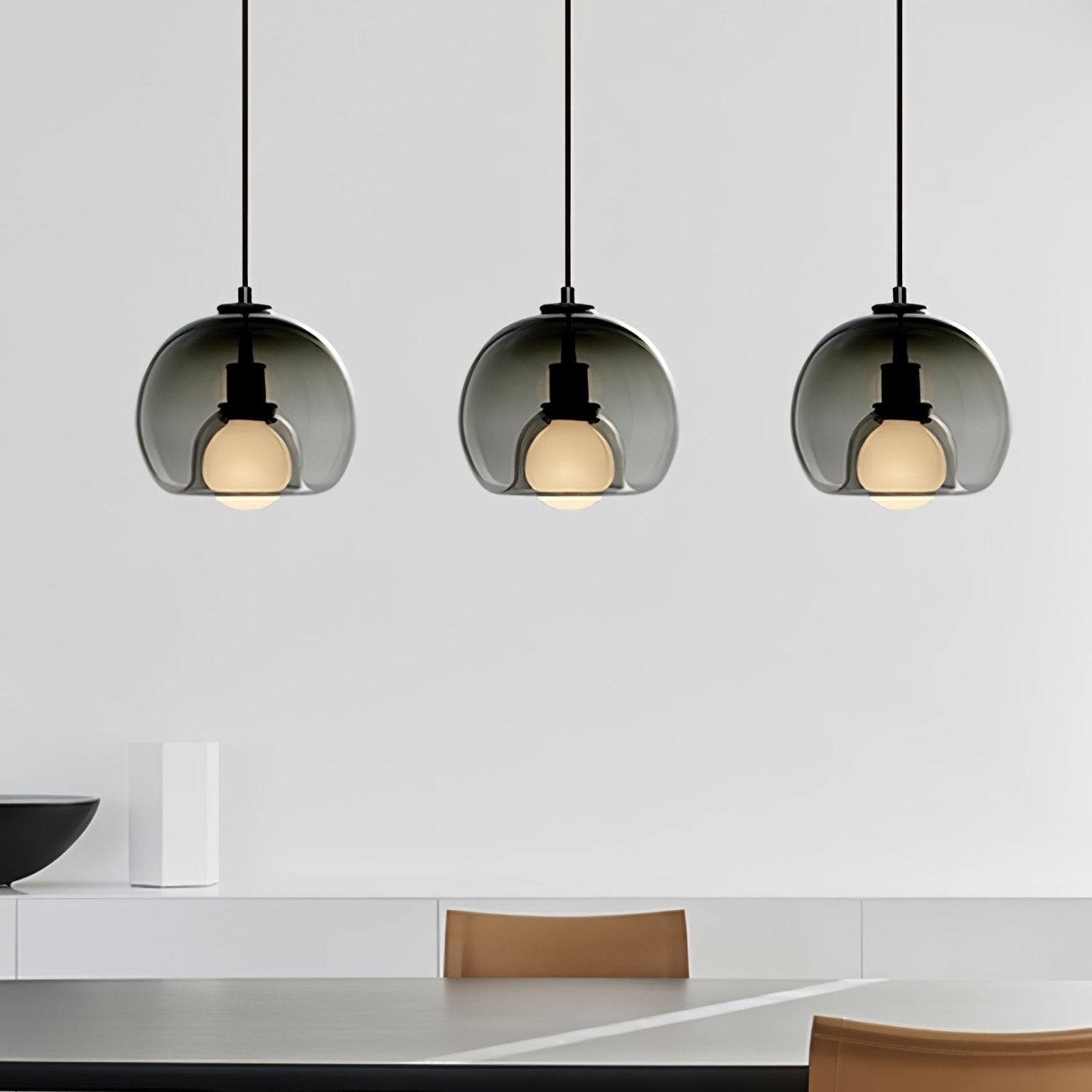 Lumeza | Minimalist Glass and Metal Pendant Lamp for Homes - OpalDwell