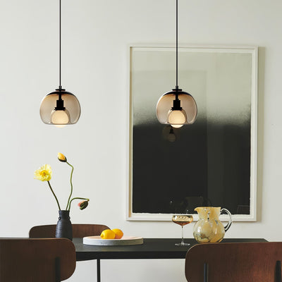 Lumeza | Minimalist Glass and Metal Pendant Lamp for Homes - OpalDwell
