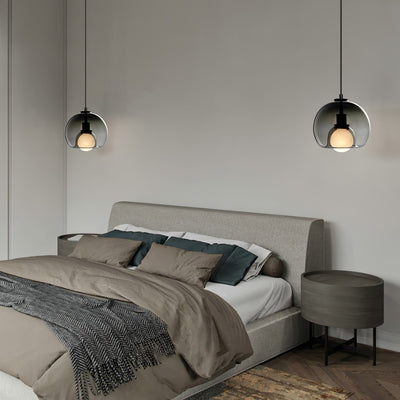Lumeza | Minimalist Glass and Metal Pendant Lamp for Homes - OpalDwell