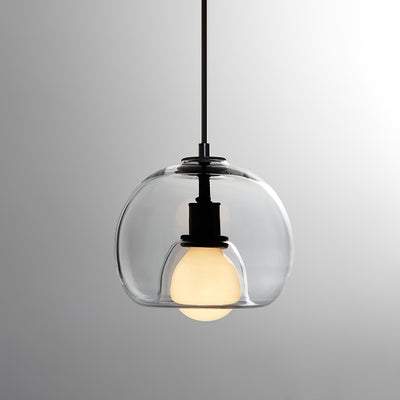 Lumeza | Minimalist Glass and Metal Pendant Lamp for Homes - OpalDwell