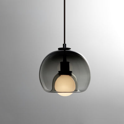 Lumeza | Minimalist Glass and Metal Pendant Lamp for Homes - OpalDwell