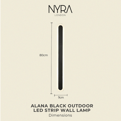 Ravelle Black Outdoor LED Wall Strip Light - OpalDwell