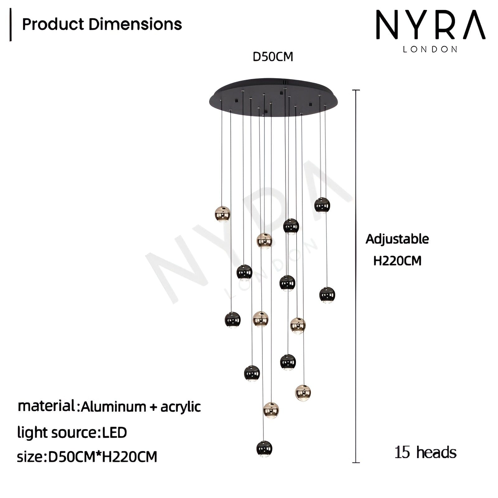Avella Raindrop Glass Chandelier - OpalDwell