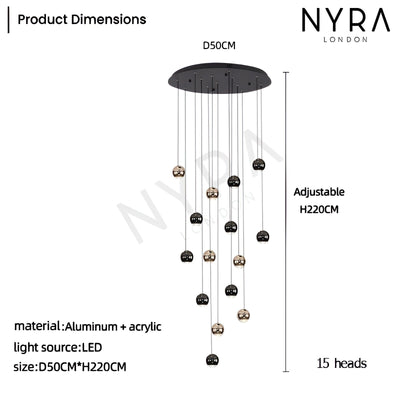 Avella Raindrop Glass Chandelier - OpalDwell